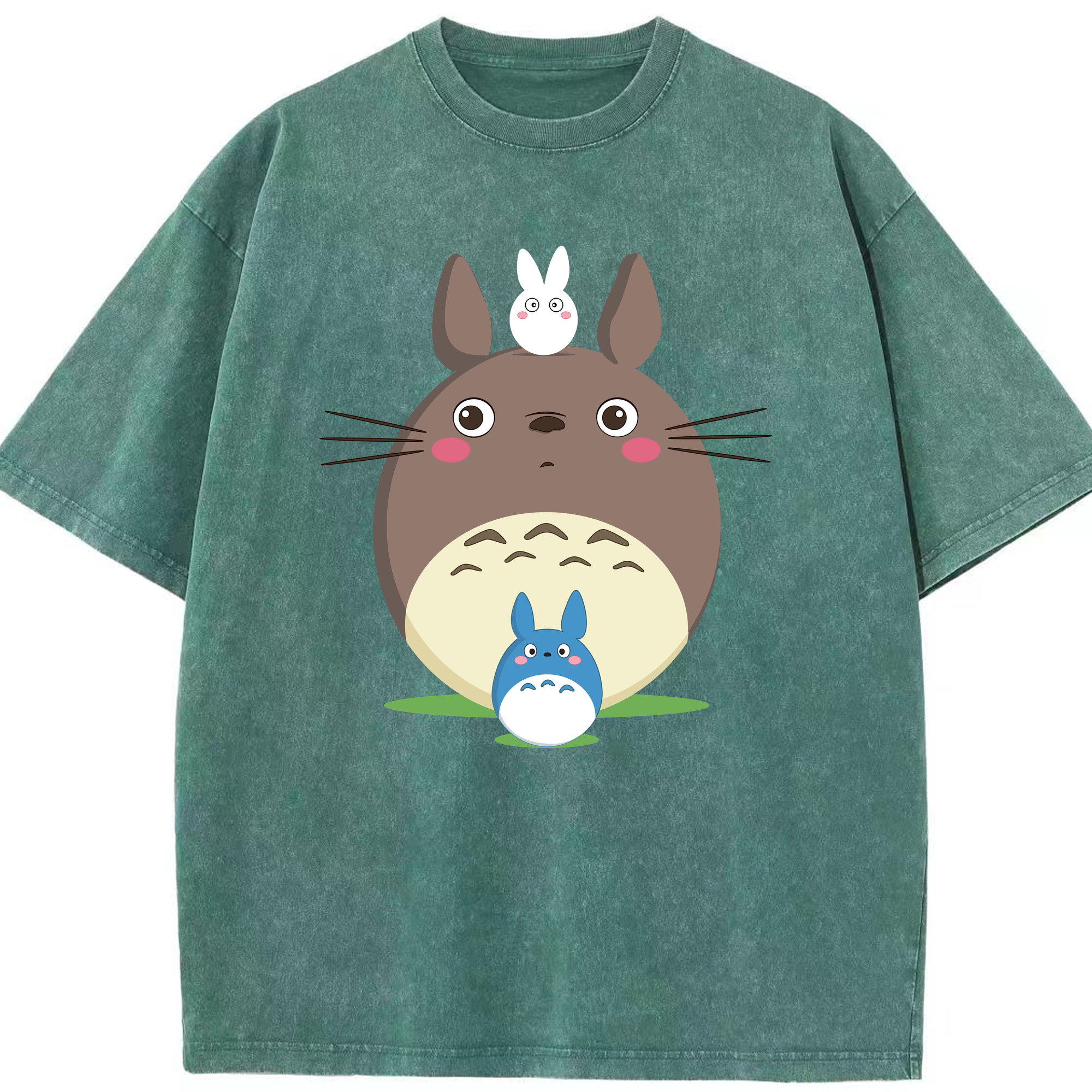 （画像用） となりのトトロ 草壁メイ 草壁サツキ My Neighbor Totoro Satsuki Kusakabe Mei Kusakabe 綿100% ヴィンテージ風 半袖Tシャツ（フロントプリント）